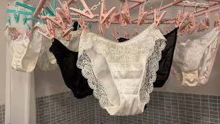 Wash and Dry - Hanging Underwear Clip Rack #12 | Lingerie Underwear Collection | BLACK AND WHITE