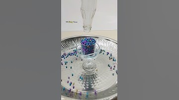 Colourful Pearls Drop from Different Glasses. #shorts #satisfying #reverse #oddlysatisfying #asmr