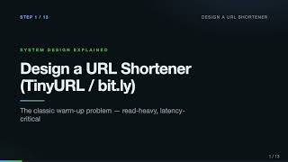 Details Design a URL Shortener (TinyURL / bit.ly) — System Design Explained Update
