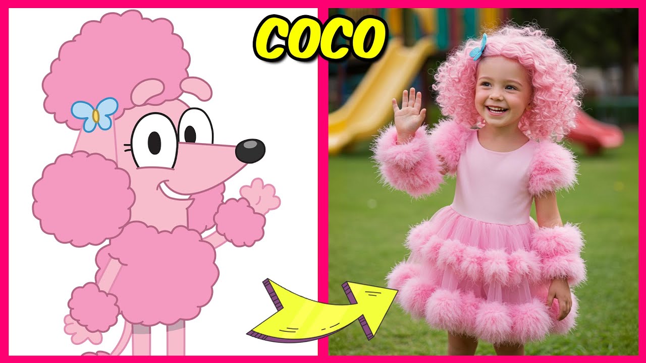 🐩BLUEY MOVIE CHARACTERS AS HUMANS!✨+ Their Favorite Drinks, Snacks, Movies & More! Coco, Bandit