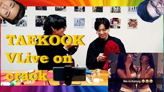 Taekook 050520 Vlive on crack [funny moments]