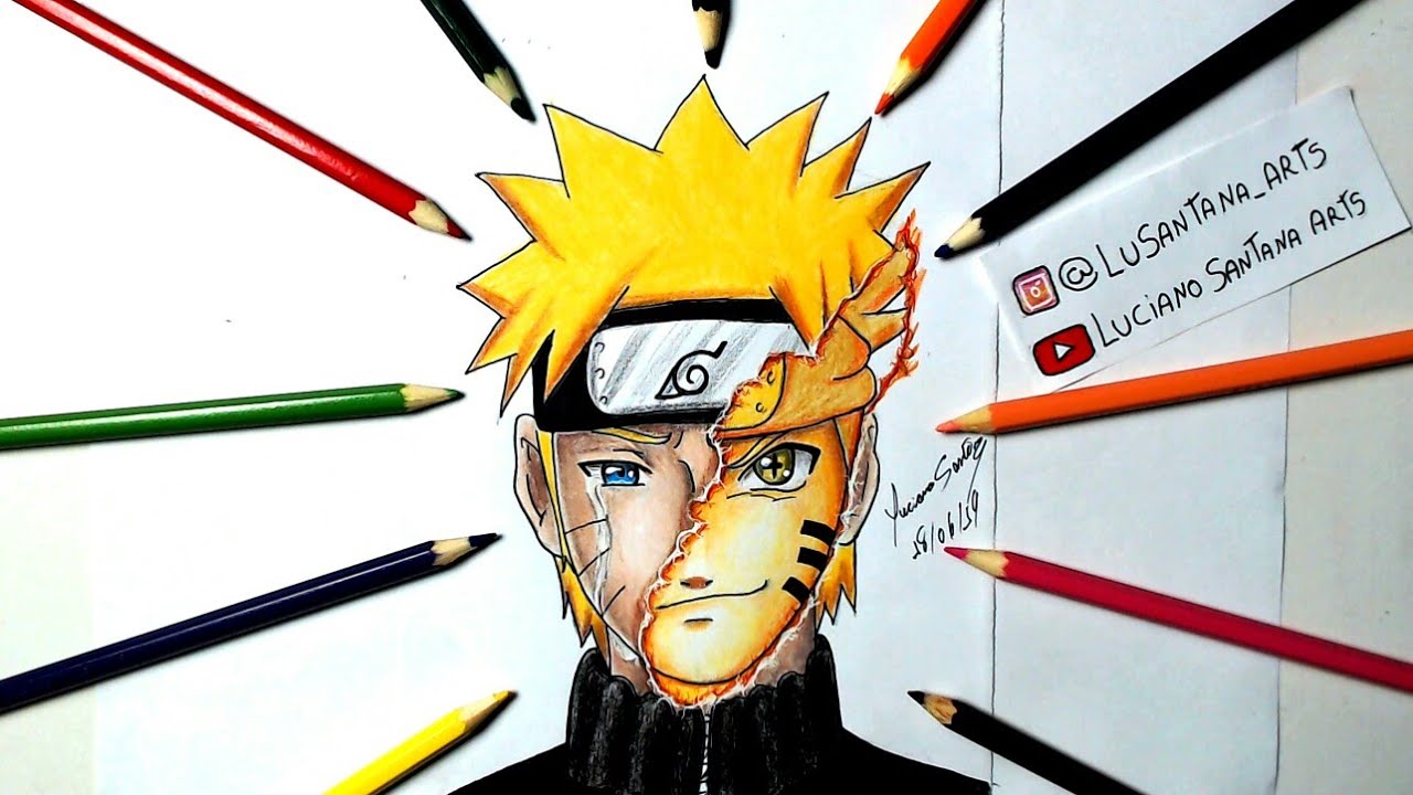 Como Desenhar Naruto Kyuubi Mode (Naruto Shippuden) Desenha fácil 