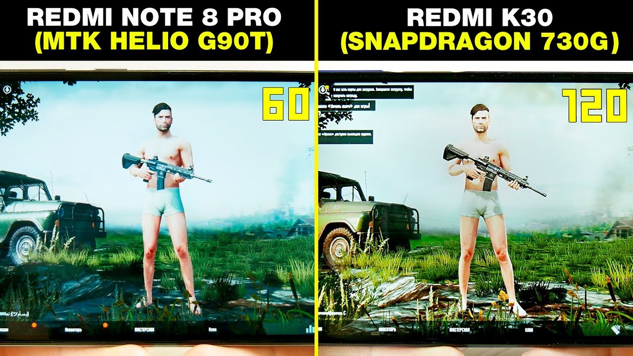 REDMI K30 vs REDMI NOTE 8 PRO 🔥 - БОЛЬШОЕ СРАВНЕНИЕ В ИГРАХ! 🔥 FPS+НАГРЕВ! GAMING TEST