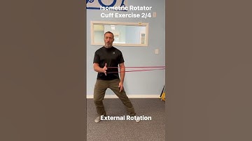 Isometric rotator cuff exercise 2/4, external rotation, #rotatorcuffrehab #isometrictraining