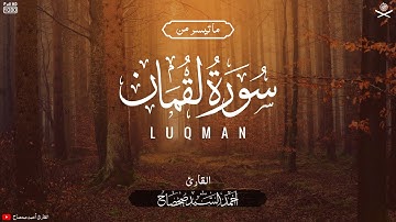 تلاوة مؤثره لما تيسر من سورة لقمان _ القارئ أحمد صحصاح HD