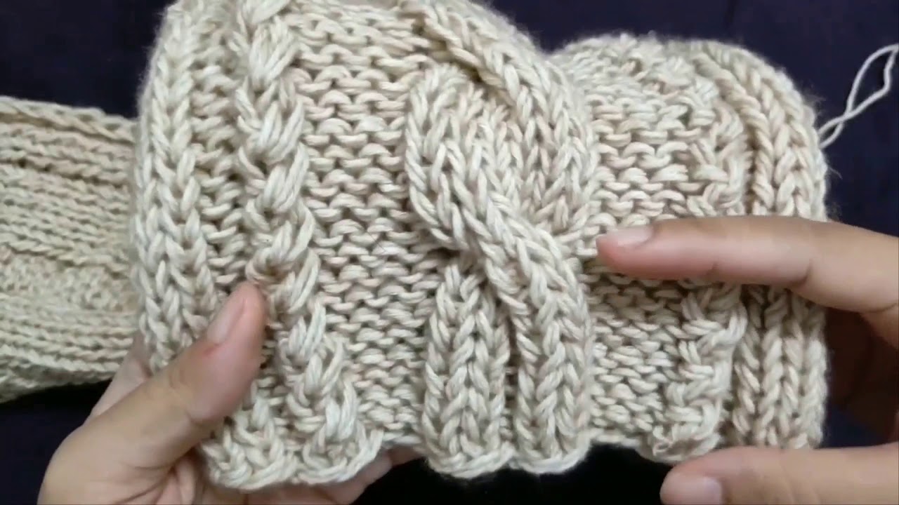 How to knit a cable scarf / scarf pattern đan khăn vặn thừng YouTube