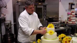 Wedding Cakes : How to Put Silk Flowers on Wedding Cake Wedding Cakes : How to Put Silk Flowers on Wedding Cake