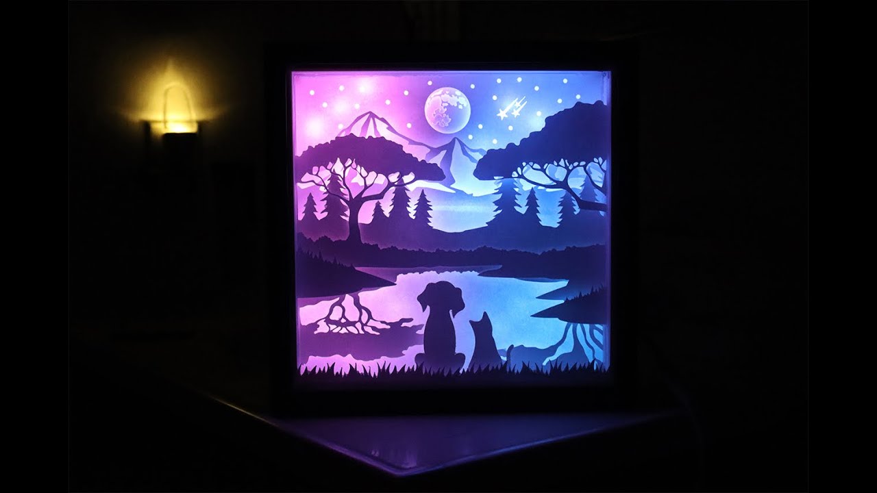 How to Make a Paper-cut Light Box - DIY Light Box- Cricut Explore Air 2