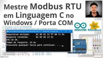 Mestre Modbus RTU em Linguagem C no Windows com Porta COM - Programação | Redes Industriais #modbus
