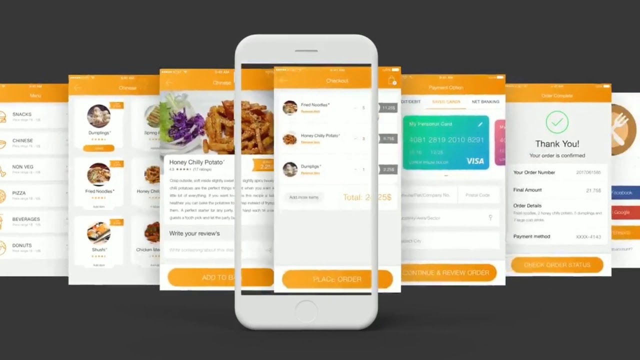 Food Delivery App sample - YouTube