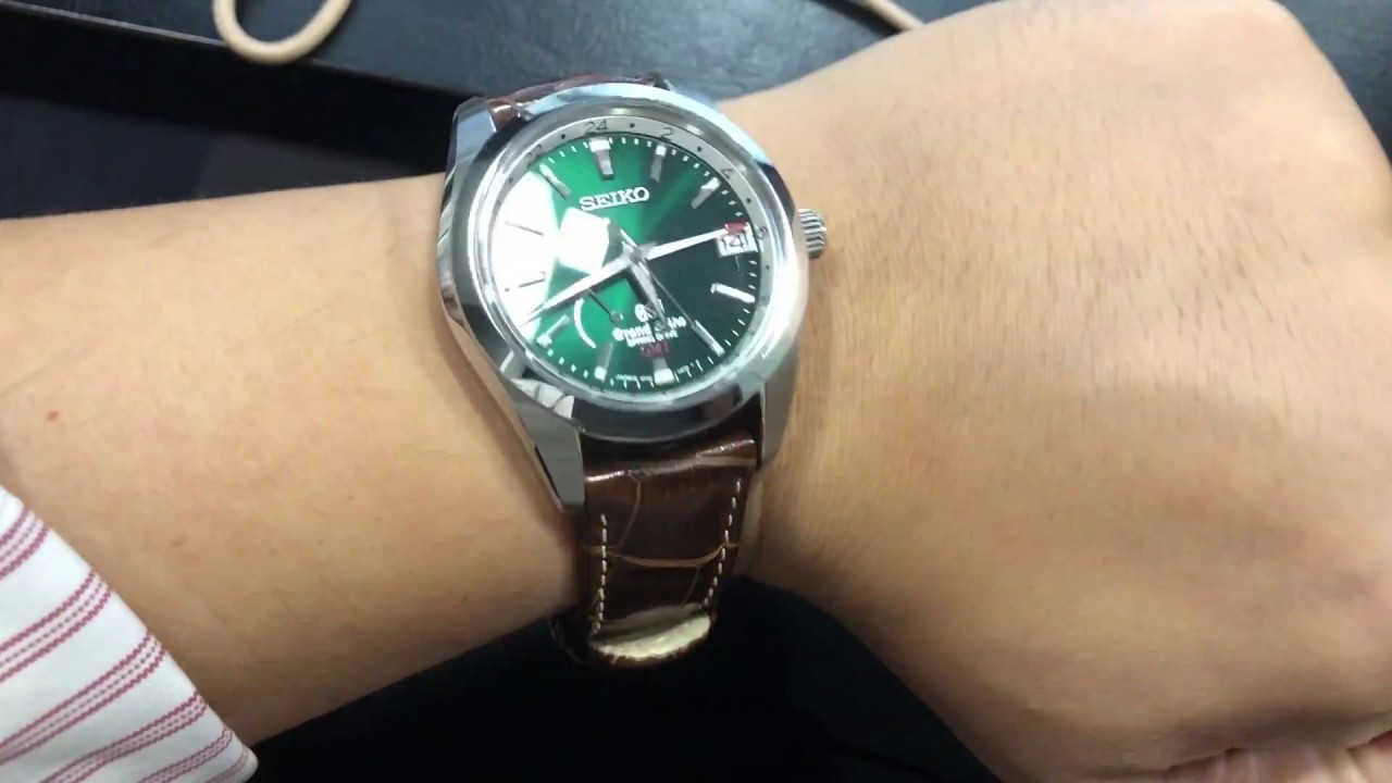 Grand Seiko GMT Green Dial Spring Drive Limited Edition SBGE033 (SBGE033G)  - on my wrist - YouTube