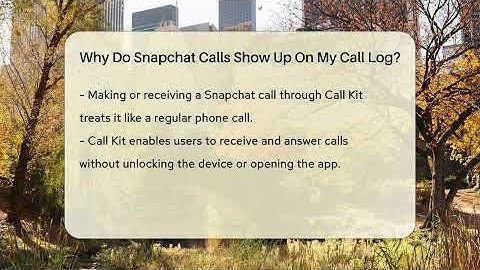 Why Do Snapchat Calls Show Up On My Call Log? - Everyday-Networking