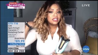 CHI Haircare’s 1st Black On Air Personality on HSN using CHI Spin n Curl
