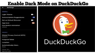 How to Enable Dark Mode on DuckDuckGo browser | Techno Logic | 2021 screenshot 2