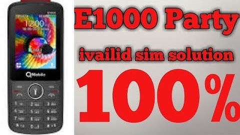 QMobile E1000 How to invalid sim solution solve with original Code very easy method in 2025💯