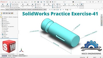 SolidWorks Practice EXERCISE-41 || Revolved boss/base, slot, circle || SolidWorks tutorial in Hindi