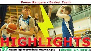 [koszykówka WRONBA, 57.sezon] 27.04.2024: HIGHLIGHTS: Power Rangers - Basket Team