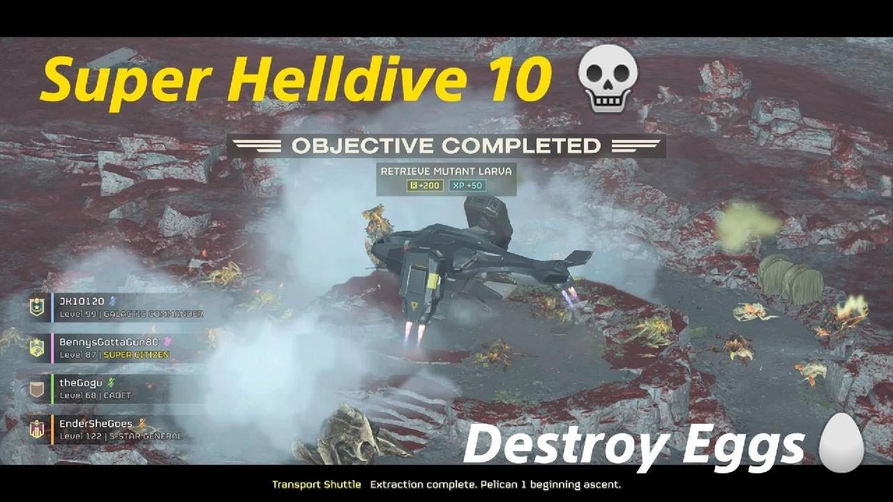 HELLDIVERS 2 | Extract Specimen Vessel + Mutated Egg | Super Helldive ...