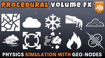 Procedural Volume Physics Simulation Pack for Blender | Geometry Nodes Asset Library