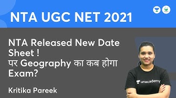 NTA Released New Date Sheet! But when will the Geography exam be held? | UGC NET 2021| Kritika Pa...