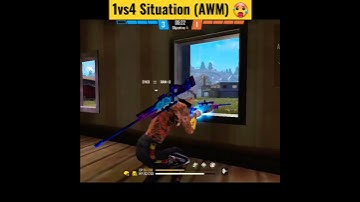 FREE FIRE 🔥CS-RANKED  DOUBLE AWM ❤ 1 VS 4 CLUTCH 😱 #shorts