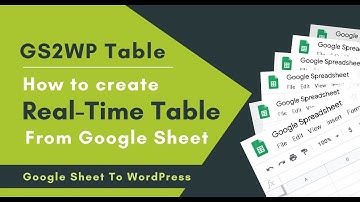 Create Real Time Table From Google Spreadsheet Table