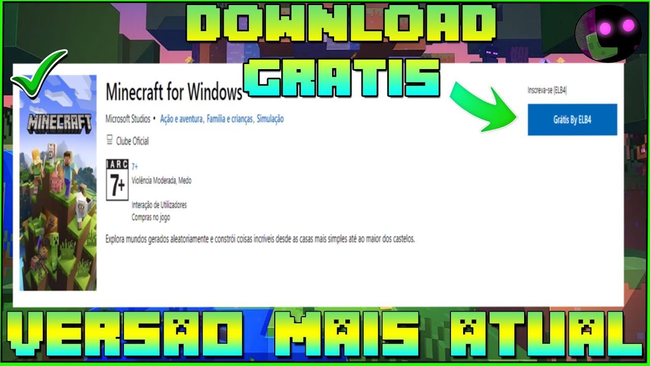 COMO BAIXAR MINECRAFT DE GRAÇA - (TUTORIAL COMPLETO) 