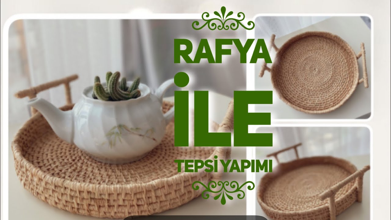 Rafya İle Tepsi Yapımı | Raffia Tray making | Kendin Yap | DIY