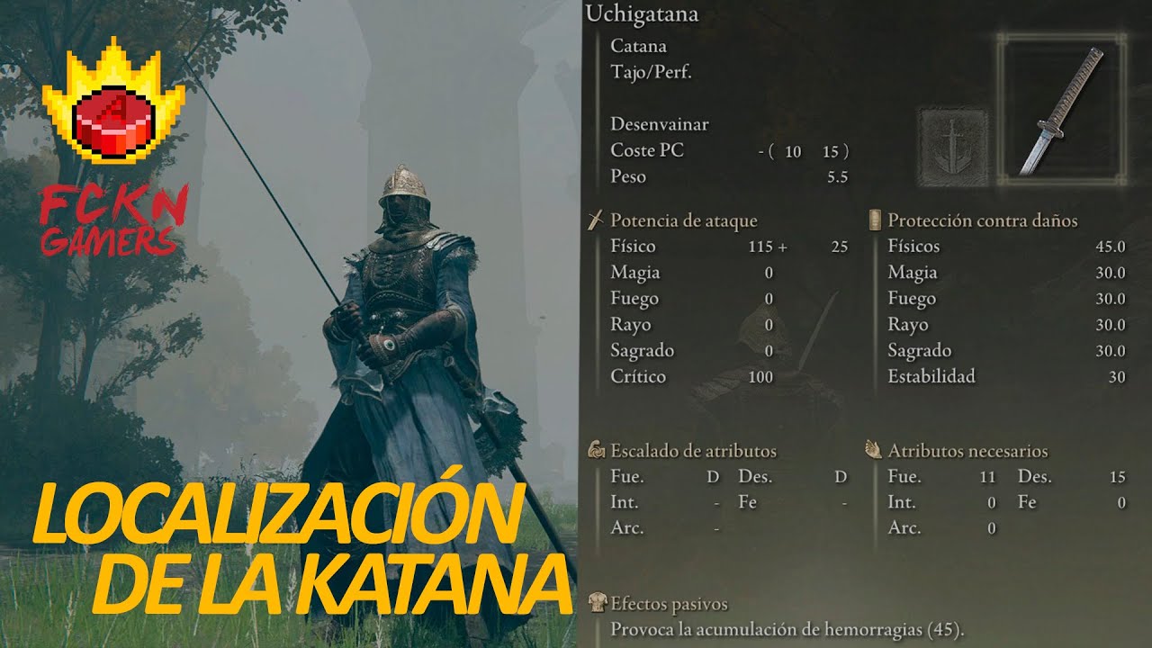 ELDEN RING. Uchigatana, "La mejor arma para comenzar tu aventura