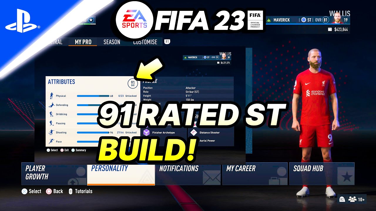 FIFA 23  BUILD FOR 91 RATED STRIKER IN PLAYER CAREER MODE 🔥 