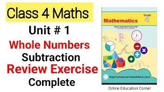 Class 4 Maths PTB| Unit 1 Whole Numbers| Review Exercise [Addition and Subtraction] 4 Maths PCTB 📚