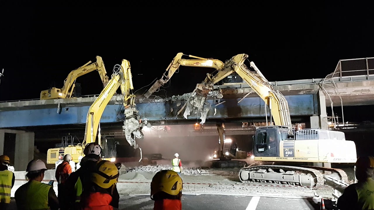 Demolizione cavalcavia autostrada A1