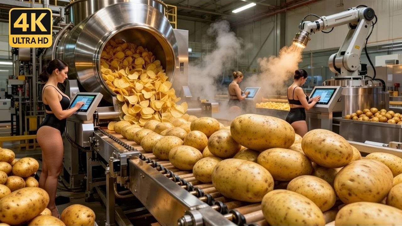 Inside a Modern Pringles Factory: From Raw Potatoes to Perfect Stacks (Full Process)