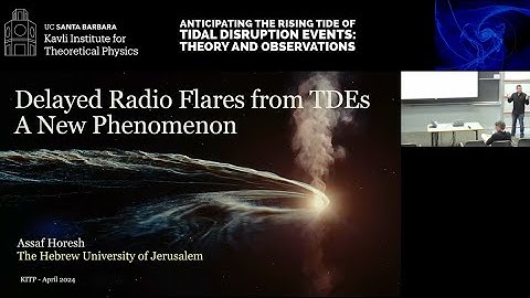 Delayed Radio Flares - A New Phenomenon in Tidal Disruption Events  ▸  Assaf Horesh (Hebrew U)
