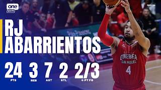 Rj Abarrientos Goes Big With 24 Pts  For Brgy Ginebra Vs Tnt  Pba Season 50 Commissioners Cup