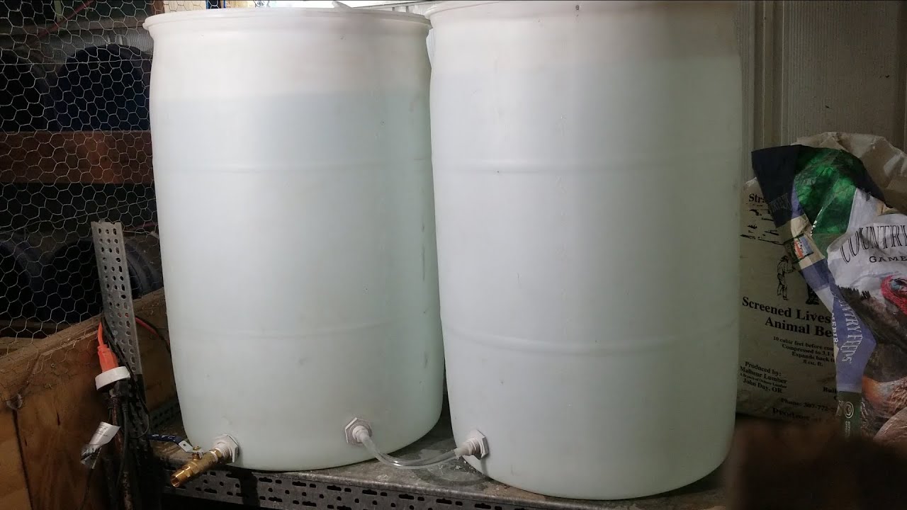 Connecting Two 55 Gallon Water Barrels and Adding a Faucet YouTube