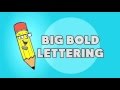 Kids Make Comics #4: Making BIG BOLD Lettering