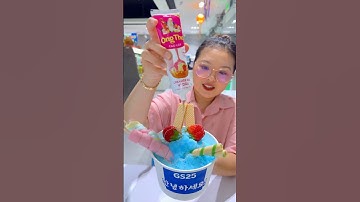 Thử thách mukbang 7 món 7 sắc cầu vồng tại cửa hàng tiện lợi| Minn Cookie #minncookie #shorts