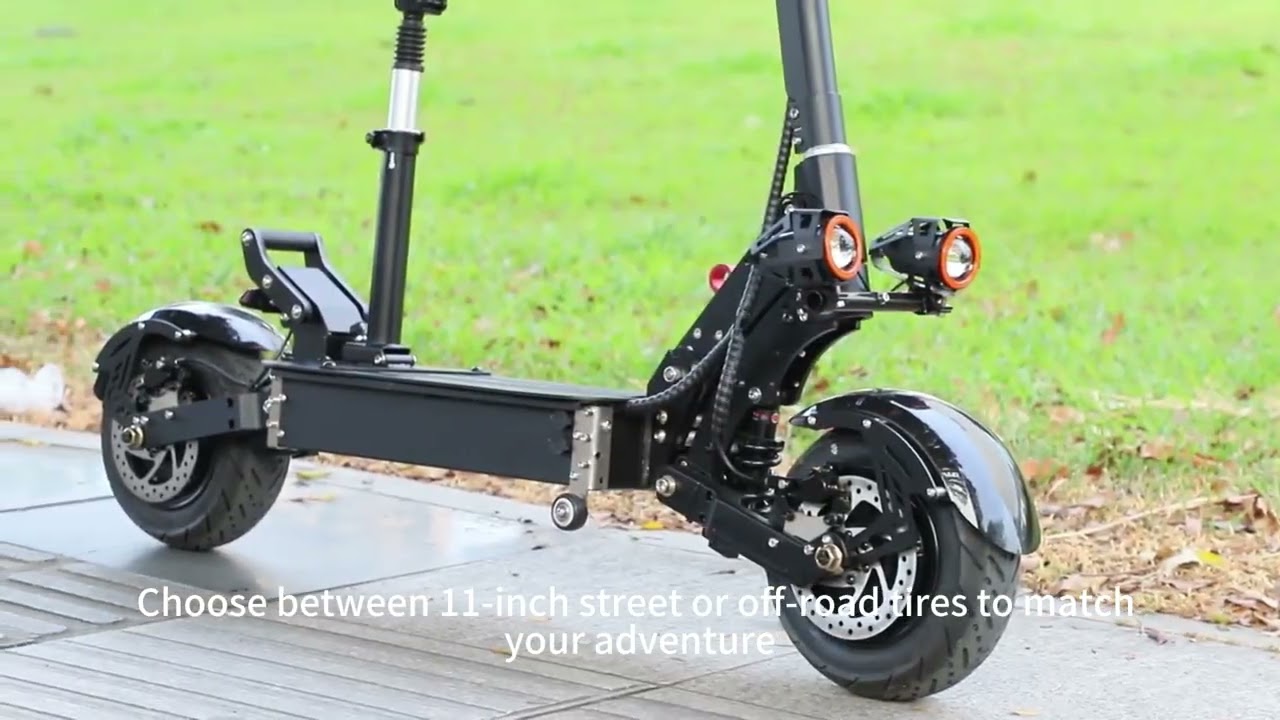 11 Inch 60V 6000W 75-85kmh Max Speed 60-120KMH Long Range Geofought M7 Dual Motor Adult Scooter