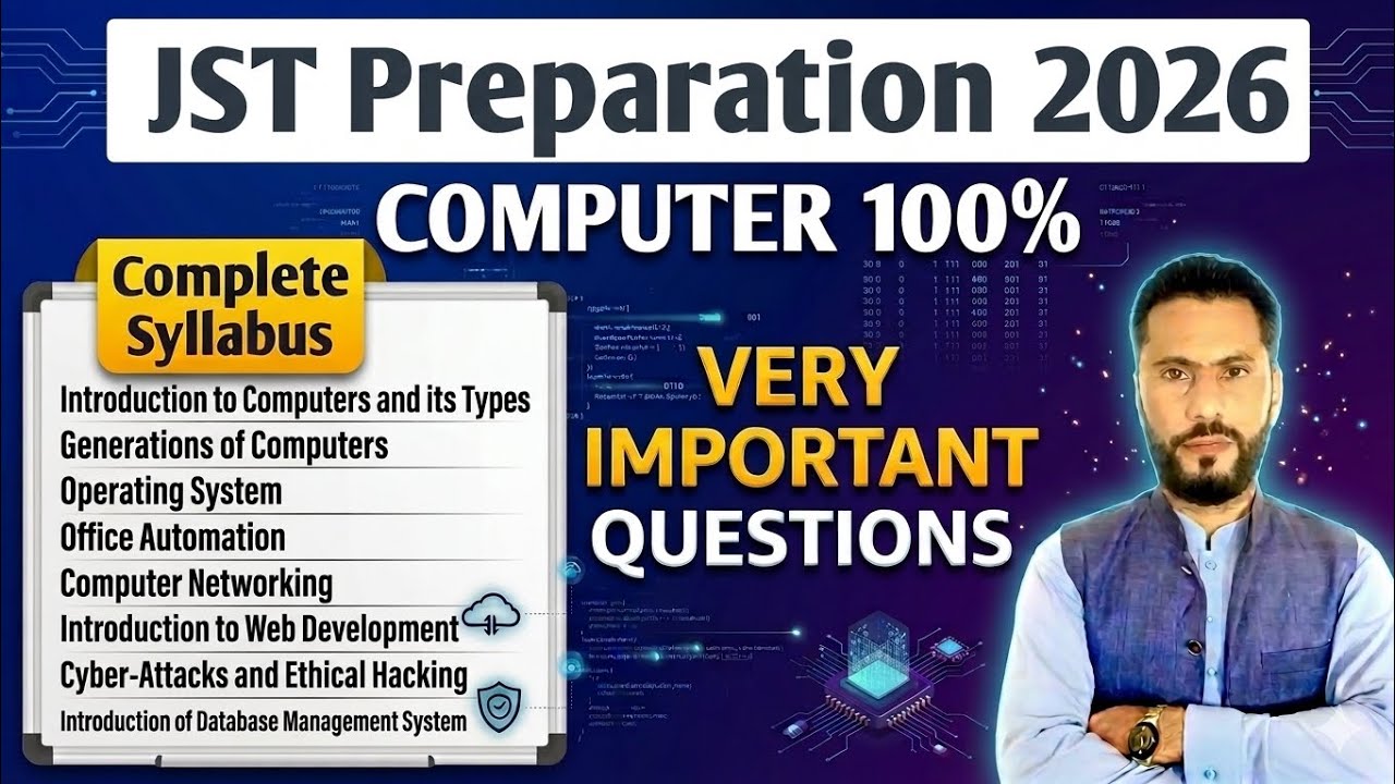JST Computer MCQs 2026 | Complete Syllabus Preparation with Important ...