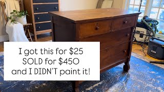 Famous Empire dresser for only $25 😮 Sold for $450 🎉 and I DIDN’T paint it! ✨ Wealth