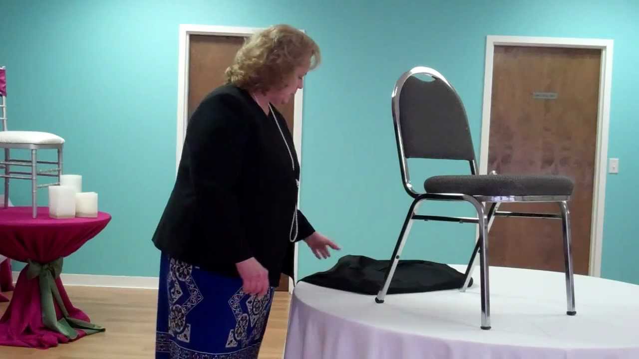 How To Install A Banquet Chair Cover YouTube