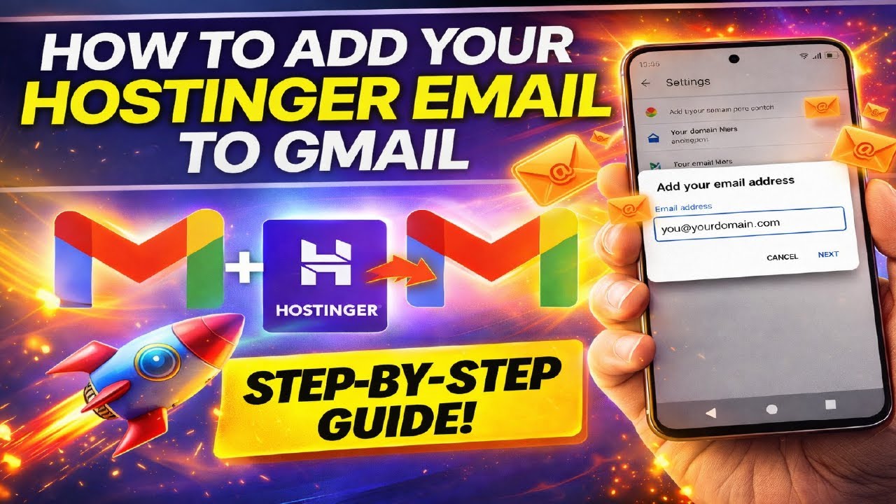 Add Hostinger Email to Gmail App in 5 Minutes 🔥