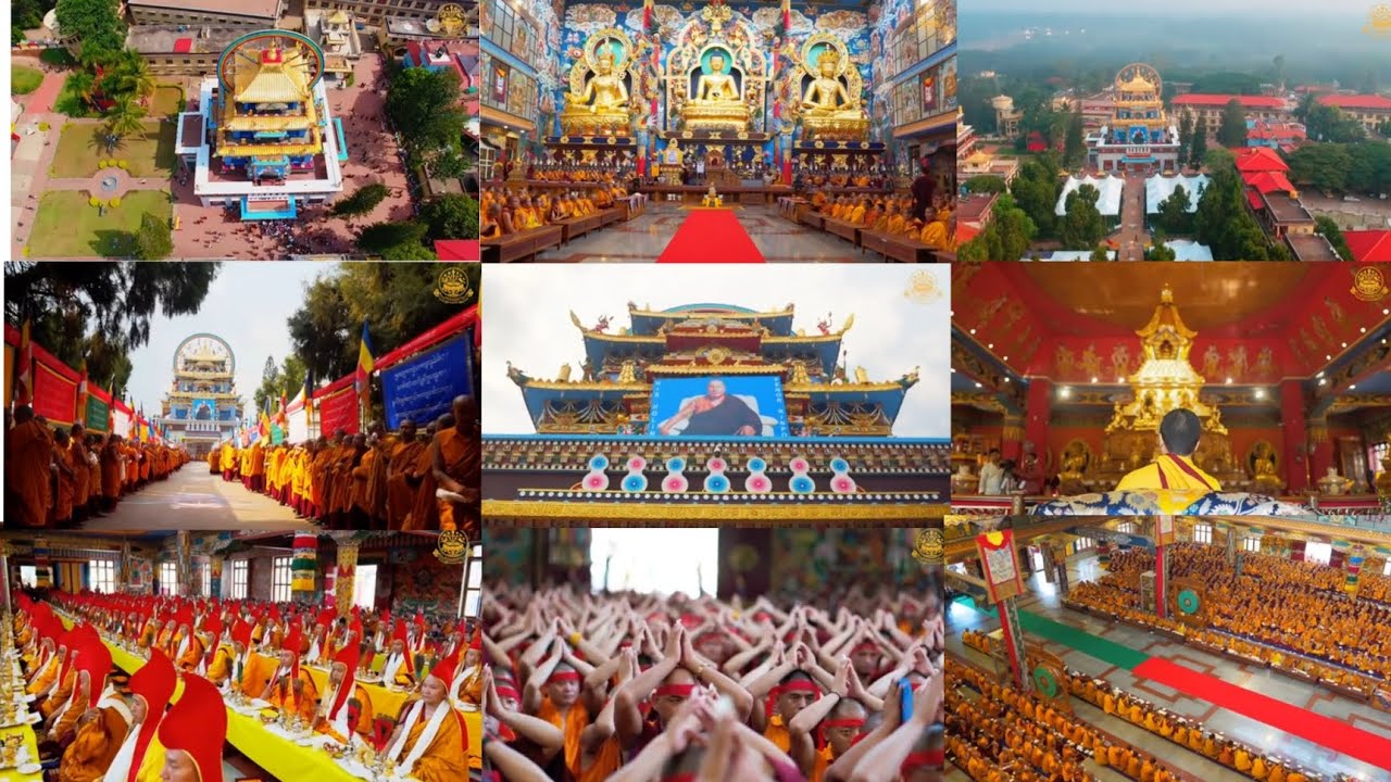 Golden Temple The Namdroling Monastery #mynewvideo#viralvideo #monks#monastery#mysore #MrMonkLobsang