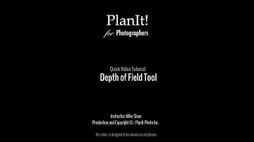 10. Depth of Field Tool (Planit Video Tutorial 2109.02)