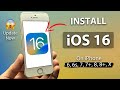Install iOS 16 Update on iPhone 6, 6s, 7, 7  8, 8 , X, 11, 12, 13 - iOS 16 Update For Any iPhone🔥🔥
