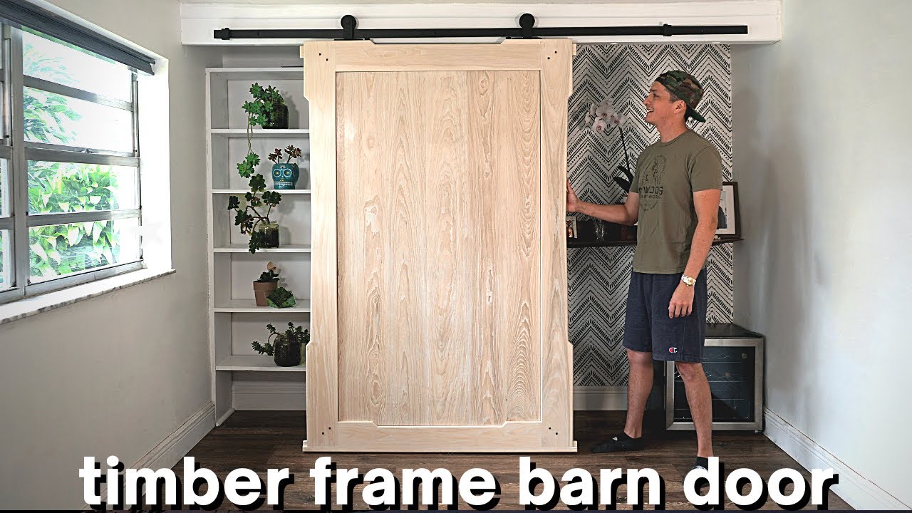 Timber Frame Sliding Barn Door Modern Barn Door Build Japanese Woodworking YouTube