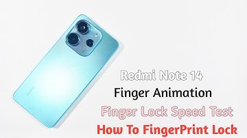 Redmi Note 14 | How To FingerPrint Lock | Finger Print Speed Test