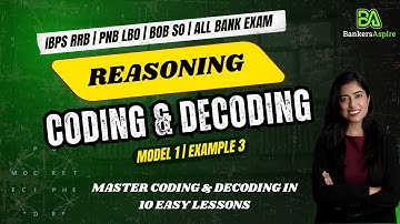 Coding & Decoding Model 1 | Example 3 | Complete Concept for Bank Exams | IBPS RRB | #BankersAspire