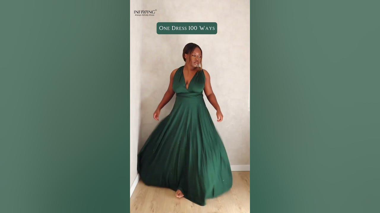 INFIWING Dark Green Infinity Dress Styles Tutorials #bridesmaiddress  #bridesmaid #fashionaddict 